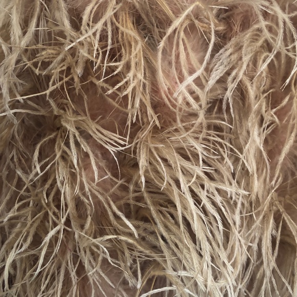 🎉 New 100% Real Ostrich Feathers Crop Top - Picture 7 of 17